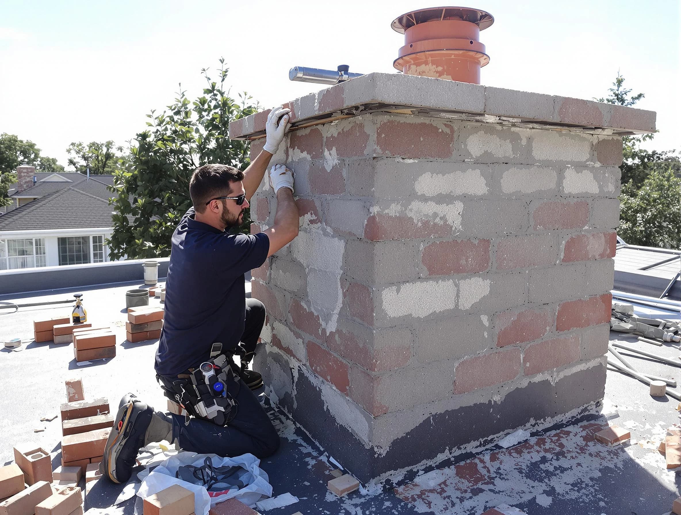 Advanced chimney repair process by Brentwood Chimney Sweep in Brentwood, TN