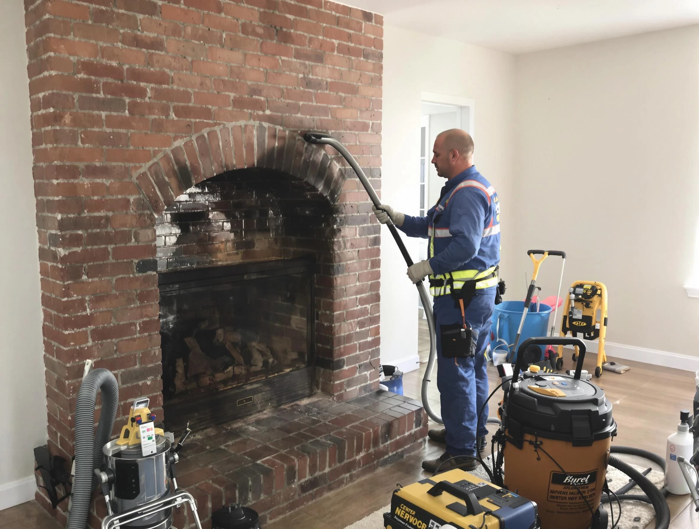 Brentwood Chimney Sweep expert performing detailed chimney sweep in Brentwood, TN