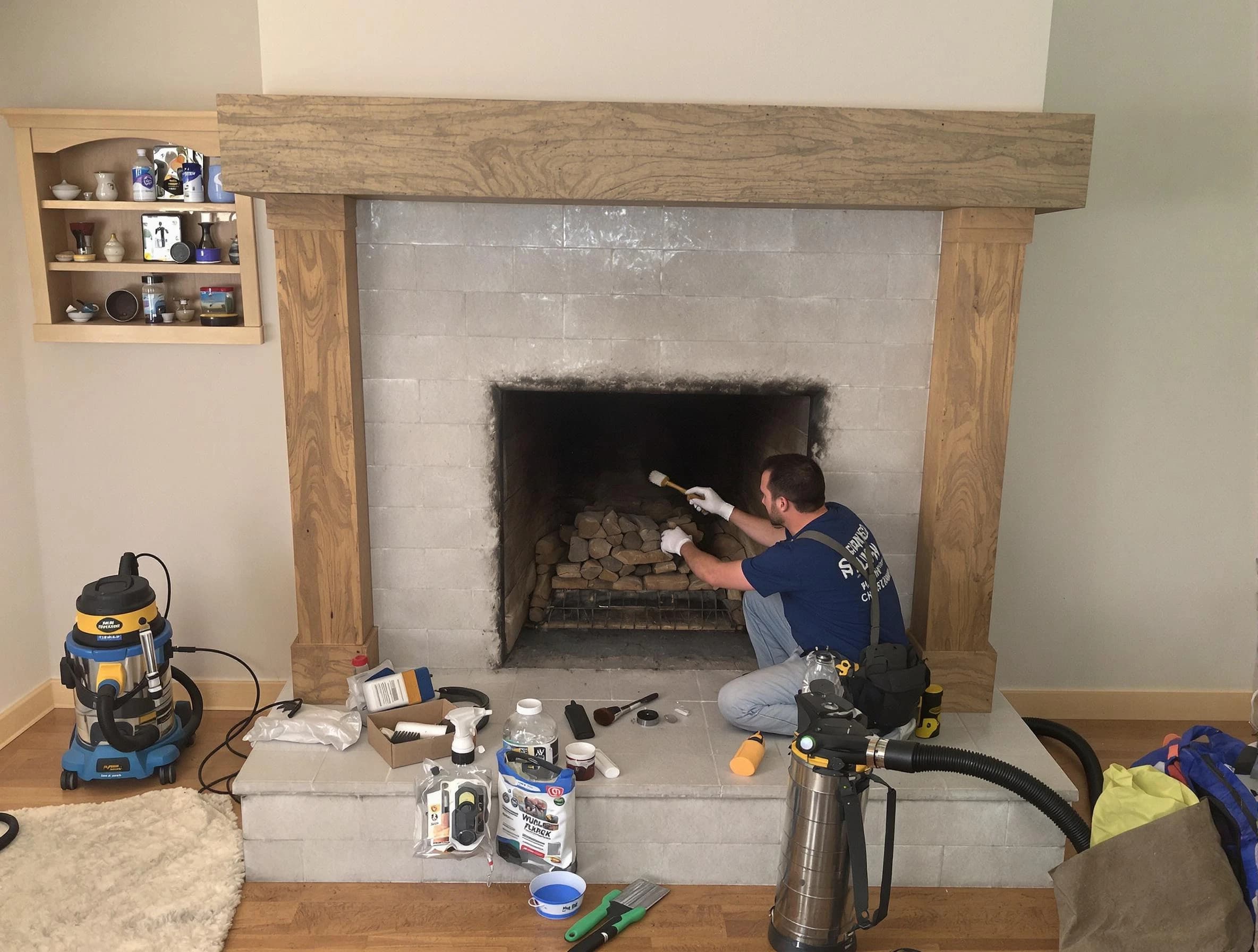 Detailed creosote removal process by Brentwood Chimney Sweep in Brentwood, TN