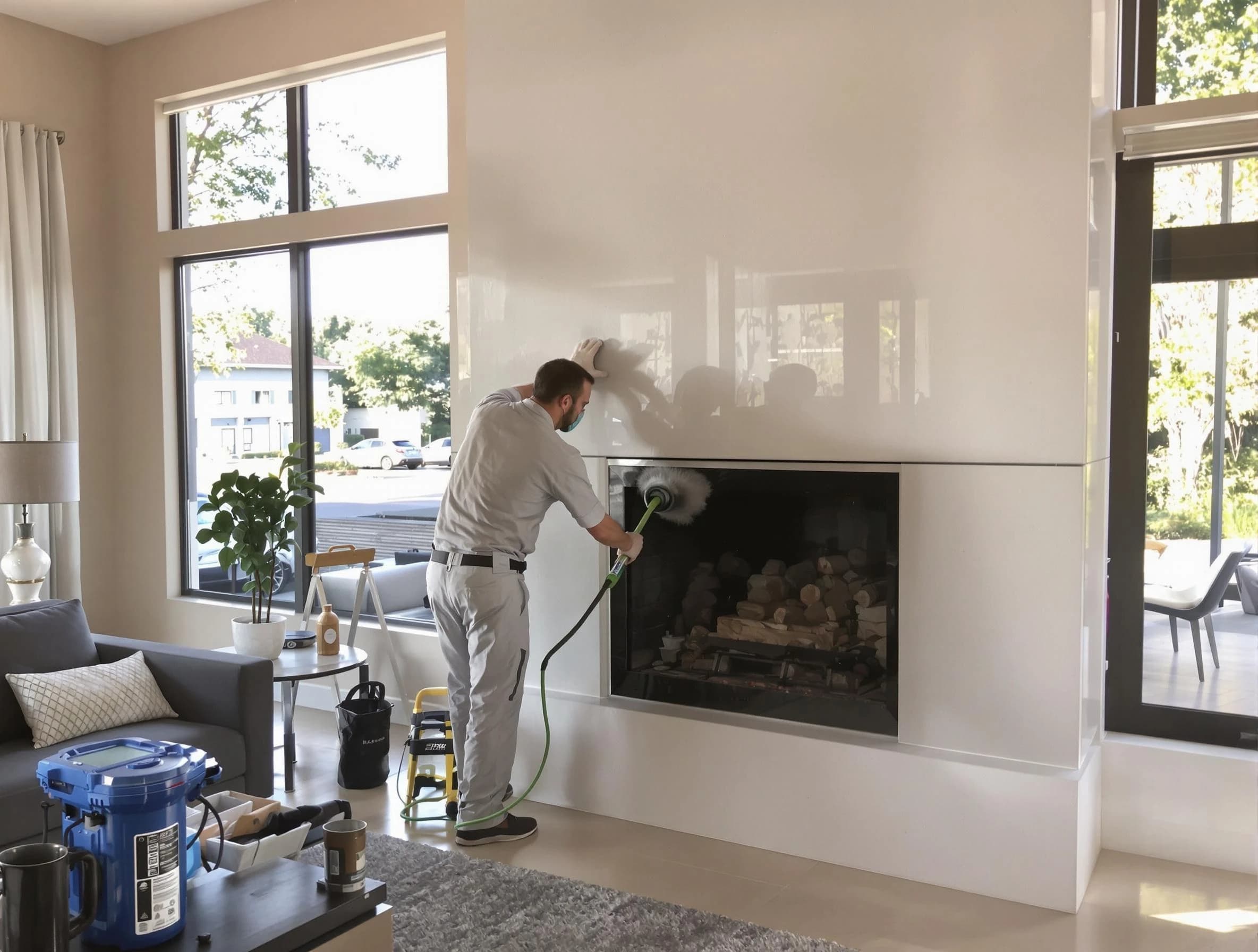 Brentwood Chimney Sweep performing thorough soot removal in Brentwood, TN