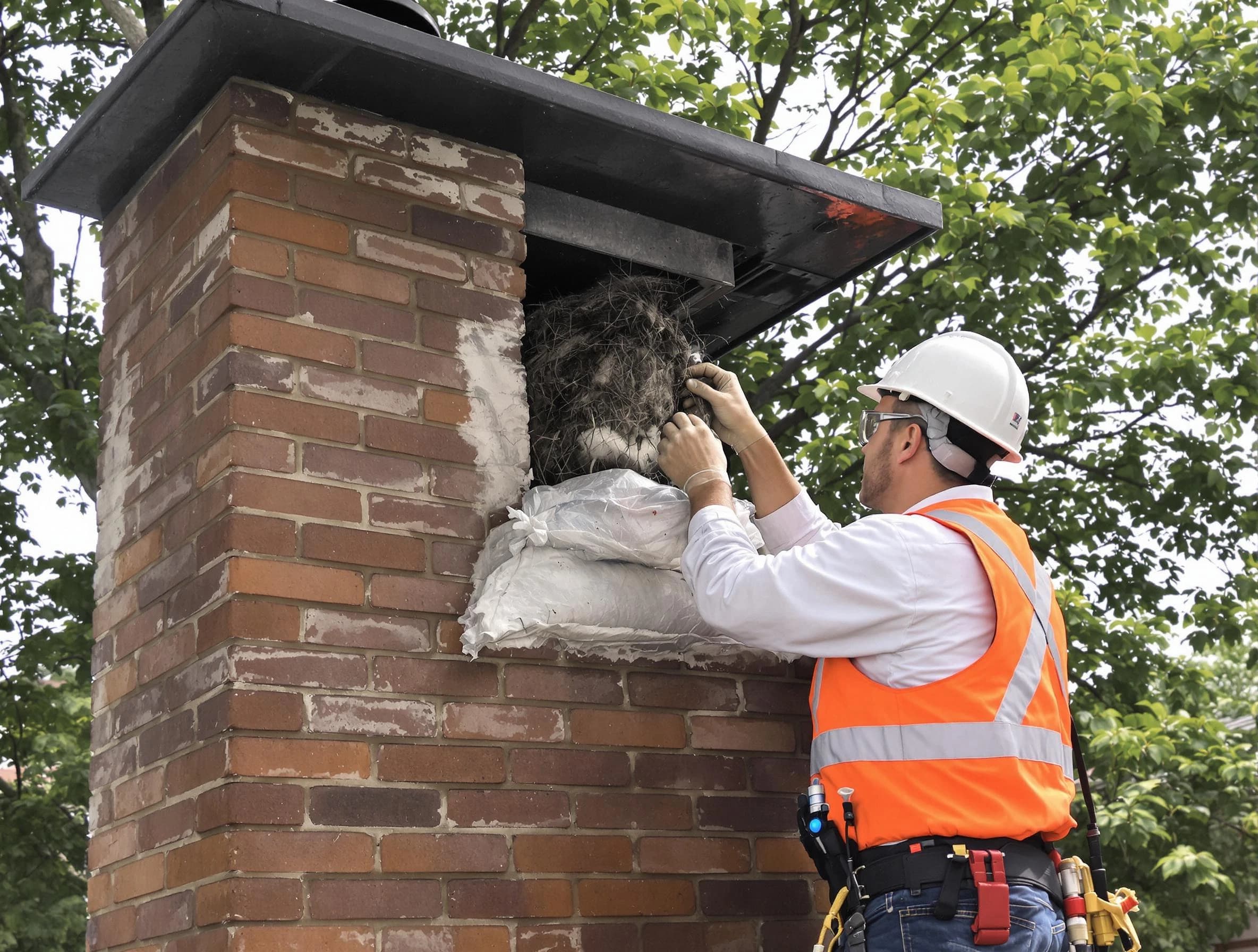 Humane removal of debris and animals by Brentwood Chimney Sweep in Brentwood, TN
