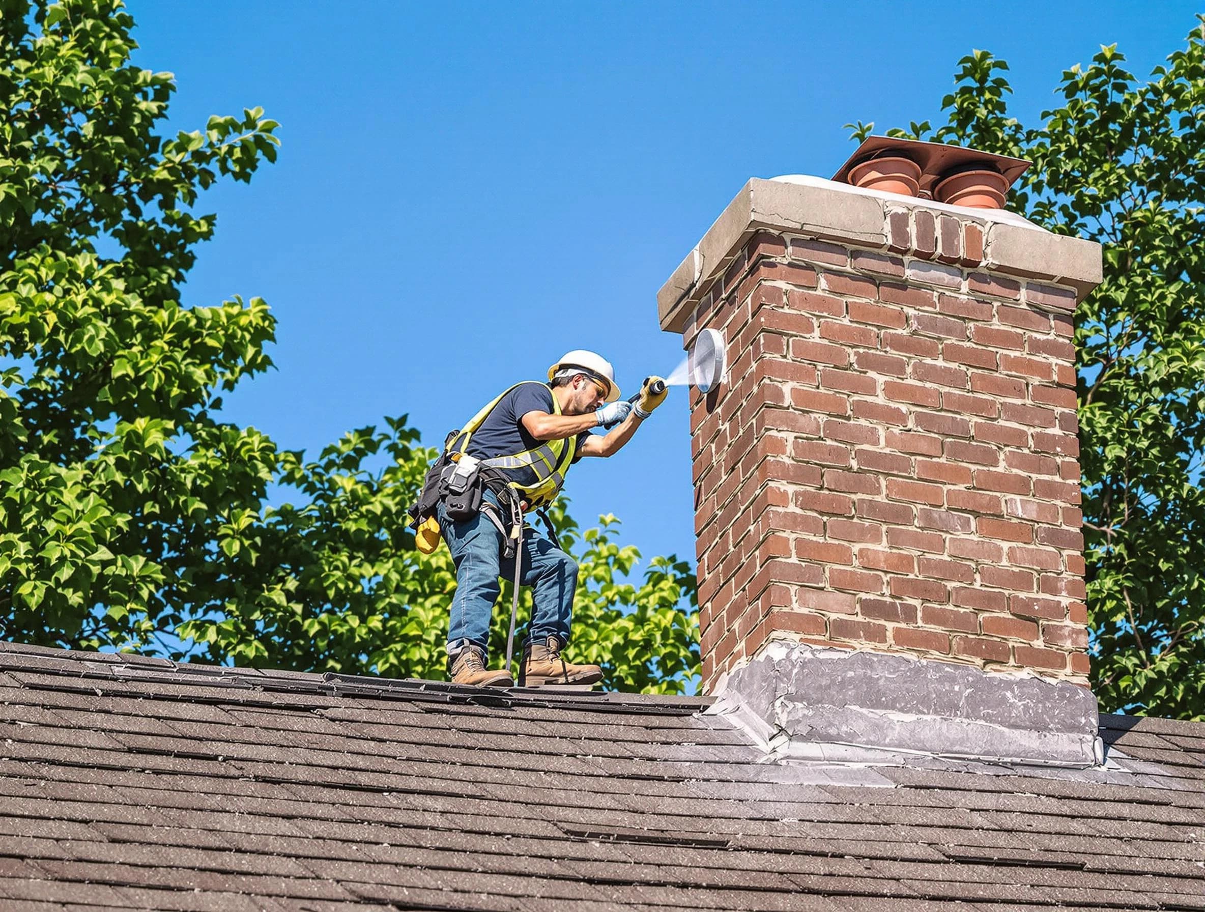 Brentwood Chimney Sweep performing an inspection with advanced tools in Brentwood, TN