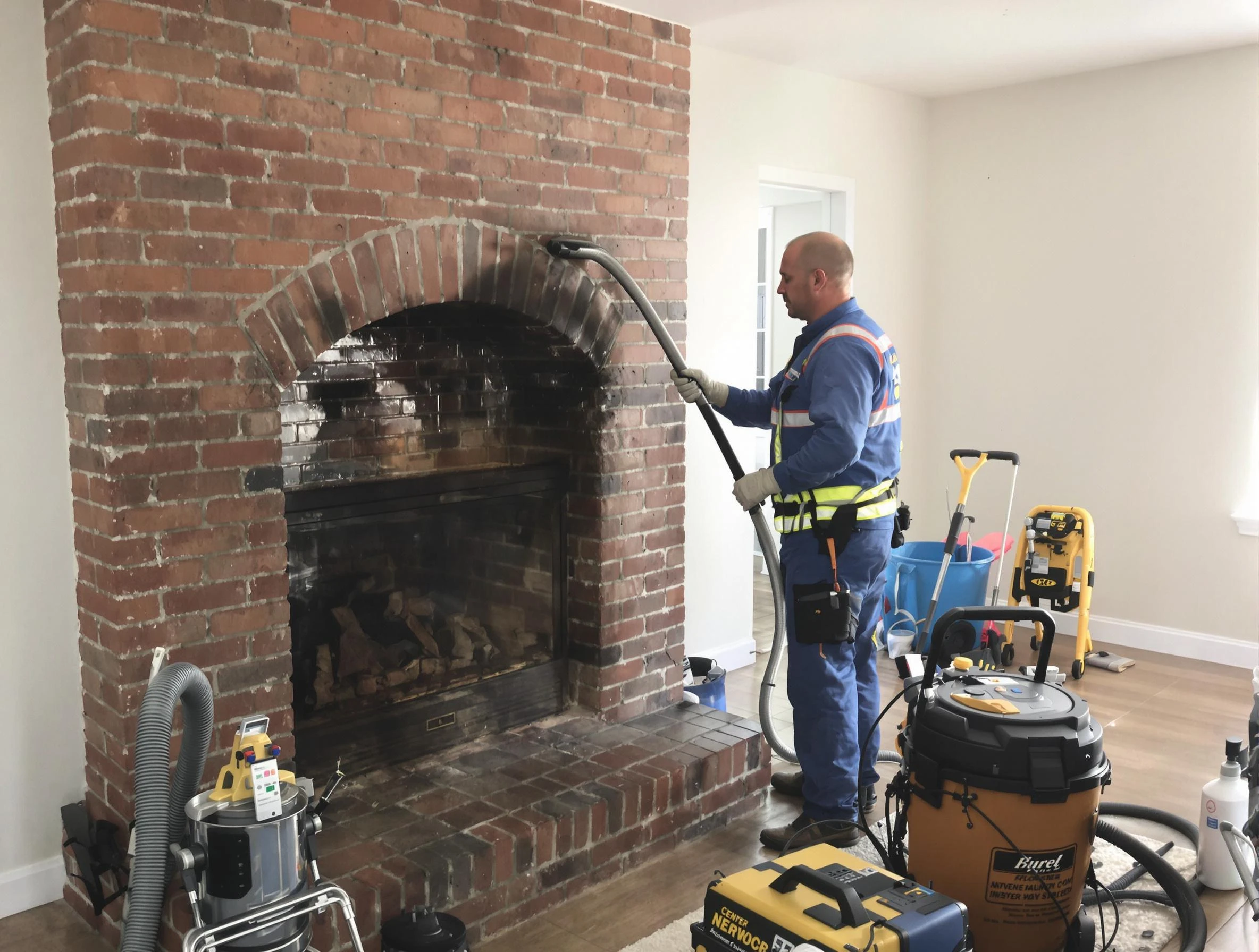 Brentwood Chimney Sweep expert performing detailed chimney sweep in Brentwood, TN