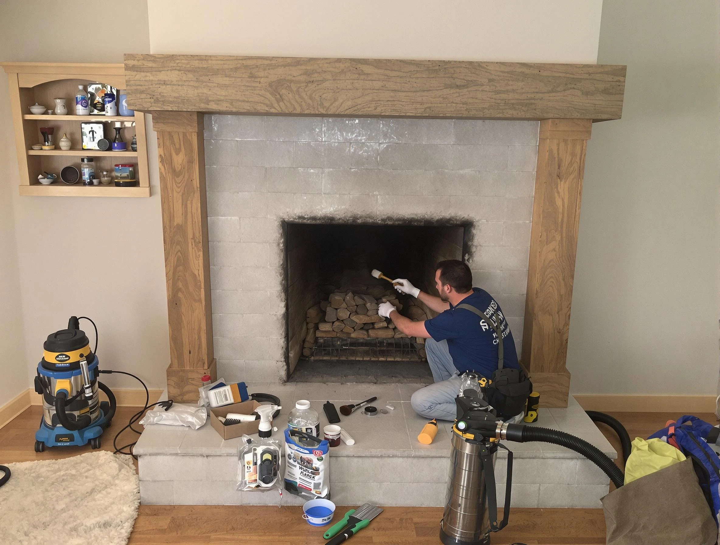 Detailed creosote removal process by Brentwood Chimney Sweep in Brentwood, TN