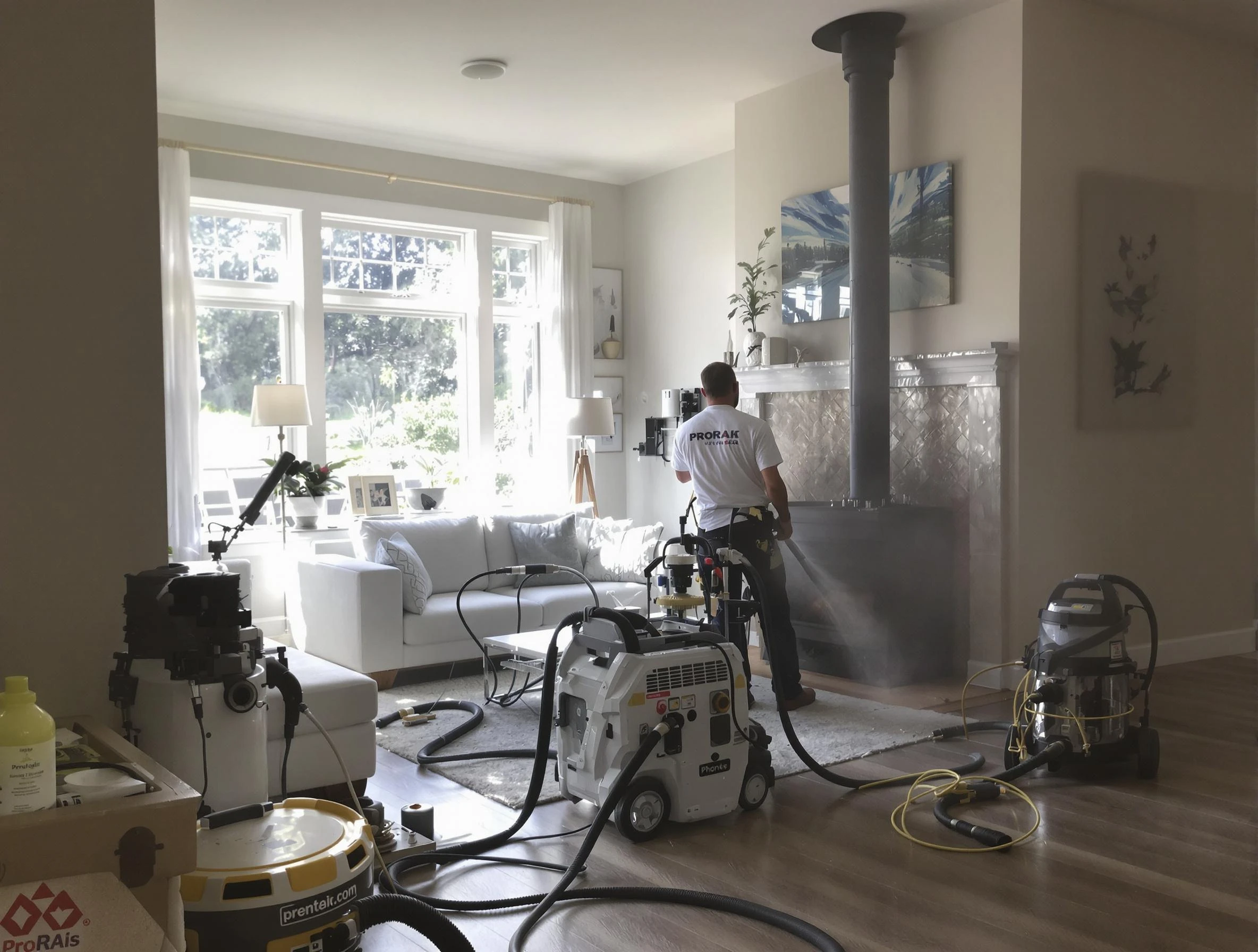 Soot removal service by Brentwood Chimney Sweep for a fireplace in Brentwood, TN